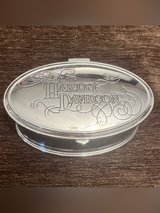 Harley-Davidson Other - Harley-Davidson Silver Decorative Oval Trinket Box